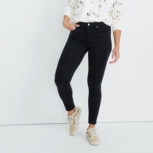 Madewell jeans hi rise skinny jeans in lunar wash black plus